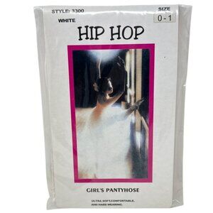 White Hip Hop Girls Pantyhose Ultra Soft Comfortable Small 0-1 Size